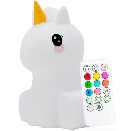Sleepy Friends Kinder Nachtlampje Eenhoorn - Nachtlampje Baby - 8 Kleuren - Nachtlampje Kinderen - USB Oplaadbaar - Dimbaar Kinderlampje - Babykamer Nachtlampjes - Bedlampje