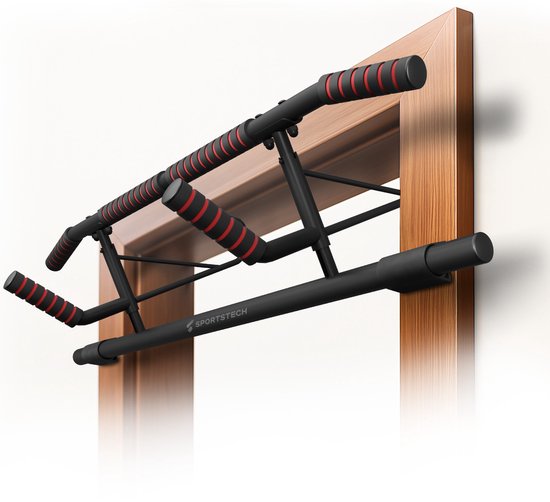 Sportstech optrekstang Pullmate – zonder boren | 200 kg | 3 grepen | TRX-oog