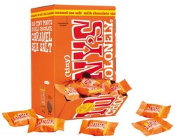 Tony's Chocolonely Tiny Tony's Melk Karamel Zeezout Chocolade - Verjaardag Cadeau Vrouw of Man - Belgische Fairtrade Chocola 900 gram - Geschenkset voor Man en Vrouw