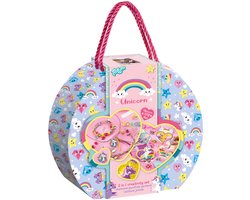 Totum Unicorn 2-in-1 Knutselkoffer - Armbandjes en ketting maken en Diamond Painting kaarten versieren - Speelgoed Kinderen - Knutselen - Voor meisjes - Vanaf 5 jaar