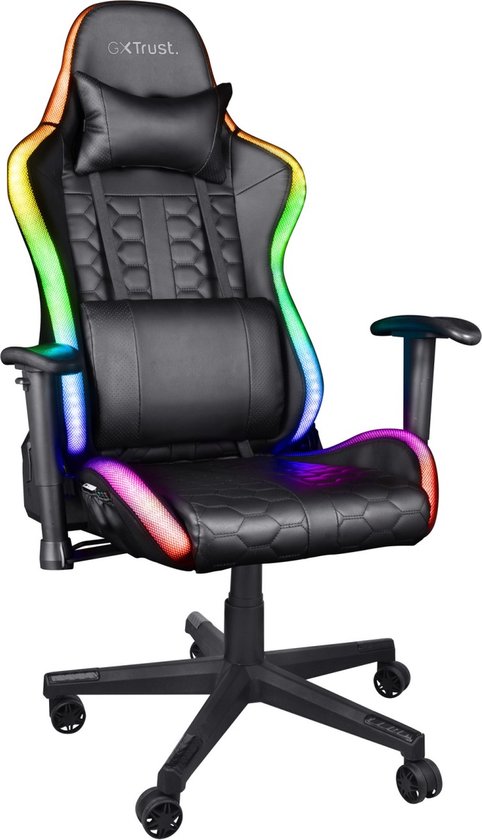 Trust GXT 716 Rizza - Gaming Stoel - RGB verlichting - Zwart