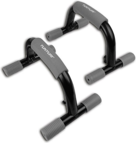 Tunturi Opdruksteunen - Parallettes -Push-up Bar - Push-up Steun - Metaal - Zwart