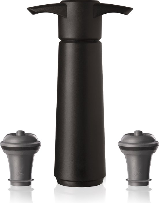 Vacu Vin Wine Saver Zwart | 2 Vacuum Wine Stoppers