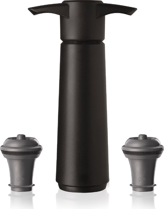 Vacu Vin Wine Saver Zwart | 2 Vacuum Wine Stoppers