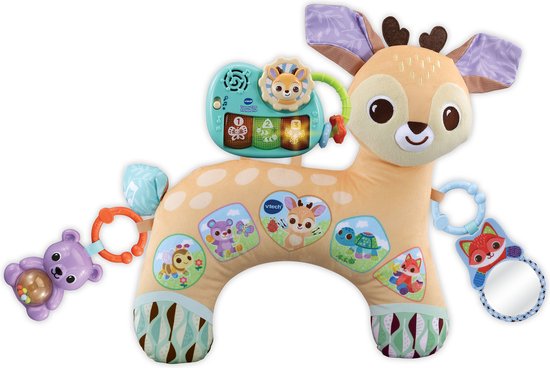 VTech Baby Dierenvriendjes Tummy Time Knuffelhertje - Interactief en Educatief Babyspeelgoed - Knuffel Speelgoed - Vanaf 3 Maanden