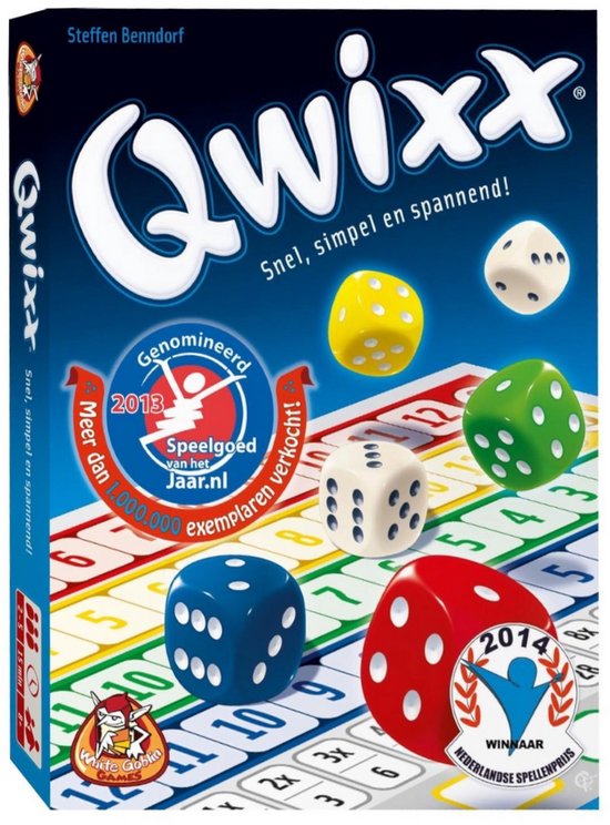 White Goblin Games - Qwixx - Dobbelspel - 2 tot 5 spelers - Voor de hele familie - Gezelschapsspel - Klein cadeautje