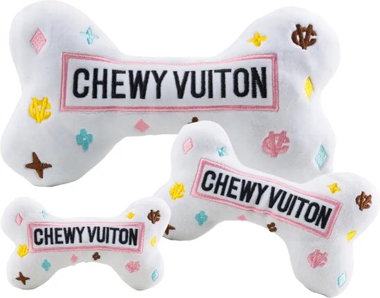 Wit Chewy Vuiton Bone Toy XL meet 10"