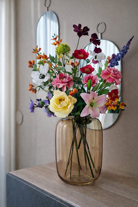 Zijden bloemen boeket - Zijden Boeket Stralende Stelen - Onderhoudsvrij - Kunstbloemen